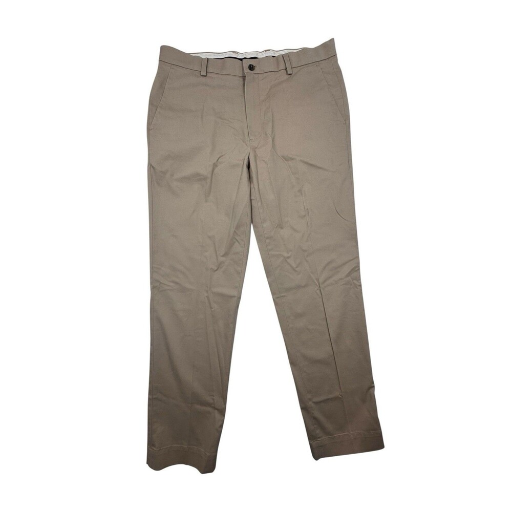 Brooks Brothers Clark Fit Advantage Chino Stretch Pants Beige Mens W36 L32